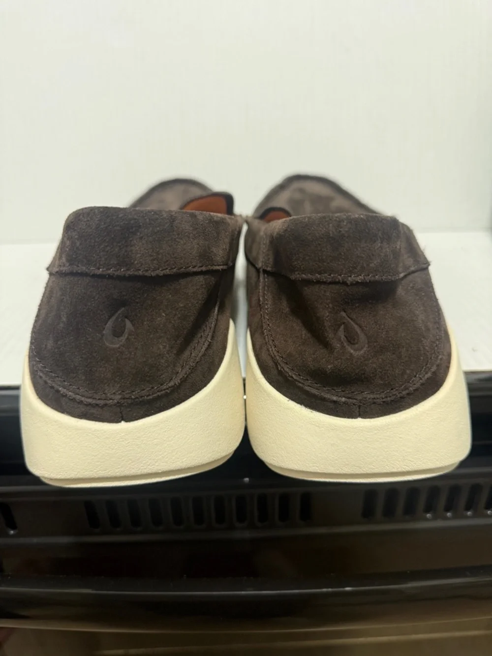 OluKai Ka'a Men's Brown Leather Suede Moccasin Loafer Shoes Sz 13 Casual